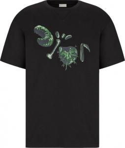 Футболка мужская Dior x Cactus Jack свободного кроя, черный