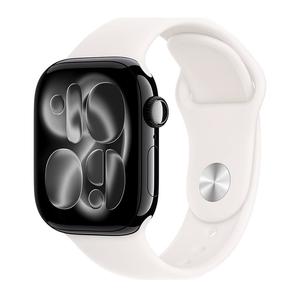Умные часы Apple Watch Series 11 (GPS+Cellular), 42 мм, Jet Black Aluminum Case/Light Blush Sport Band - S/M