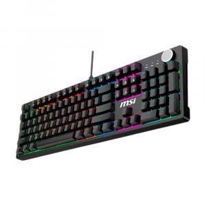 Игровая клавиатура MSI FORGE GK320 BLUE SC, CIAN Switches, черный, английская раскладка