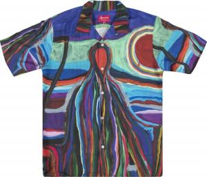 Рубашка Supreme Reaper Rayon Short-Sleeve Shirt 'Blue', синий