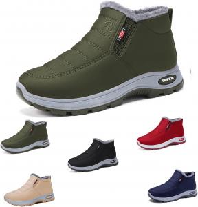 Мужские зимние снежные ботинки с утеплителем из овчины, наружные водонепроницаемые ботинки для походов с ортопедической подкладкой, теплые мягкие ботинки для походов на улице Generic, зеленый