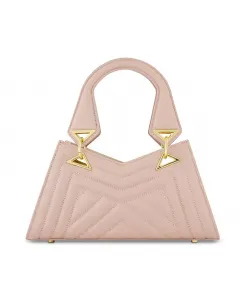 Угловатая стеганая сумка из кожи Napa Mac Duggal, розовый