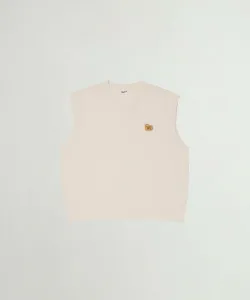 Жилет из хлопкового пике с нашивками в виде овечек