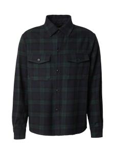 Клетчатая рубашка ABOUT YOU x Jaime Lorente Comfort fit Button Up Shirt Rene, темно-синий