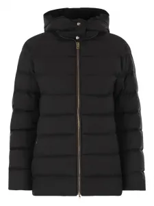 Стеганый пуховик с капюшоном Herno, черный