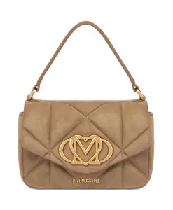 Стильная сумка через плечо цвета марроне Love Moschino, коричневый