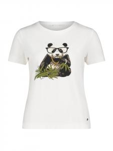 BETTY & CO Повседневная футболка с принтом, кремово-черная