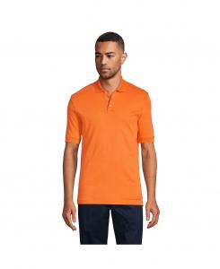 Школьная форма, мужская рубашка поло с короткими рукавами и интерлоком Lands' End