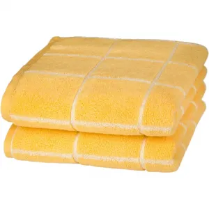 Полотенца Cashmere Überkaro, 100% хлопок, в клетку, в модных клетчатых цветах Ross, Ginster-weiß