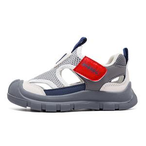 Детские сандалии с низким верхом, устойчивые к истиранию, с дышащей поддержкой и отскоком BOBDOG, бежевый/серый