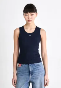 Узкая майка с ребристым вырезом-лодочкой Tommy Jeans, Dark Night Navy