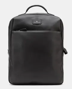 Черный кожаный рюкзак Scharlau, черный