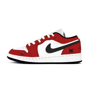 Баскетбольные кроссовки Air 1 LOW с противоскользящим износостойким верхом для детей и подростков Jordan, красный