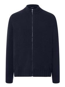 Maerz Muenchen Шерстяной кардиган темно-синего цвета
