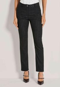 Брюки MADELEINE FLANELL MIT SCHMALER FORM, Black Grey/Black