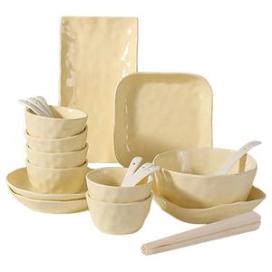 Набор посуды Kawasimaya, зеленый/бежевый, 19 предметов 6 персон