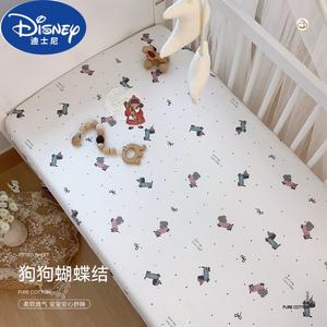 Disney Простыня на резинке 120х62 см, хлопок, детская, рисунок Dogs' bow ties