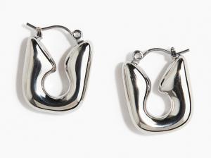 Серьги H&M Studio Collection Stainless steel, серебристый