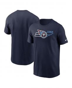 Мужская темно-синяя футболка tennessee titans essential local phrase Nike, синий