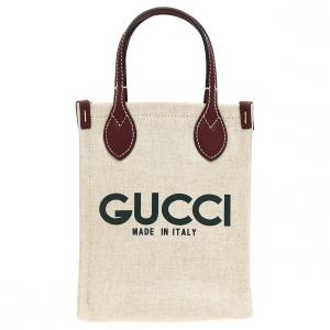 GUCCI Полиуретановая сумка через плечо с хлопковым и льняным пэчворком