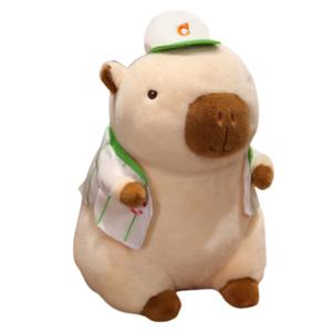 Плюшевая кукла Спортивная капибара Подушка-игрушка 38/48/58/70/110см высота Dolls and bears dance, коричневый