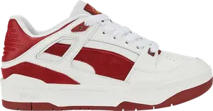 Кроссовки Puma Slipstream Suede FS Big Kid White Intense Red, белый
