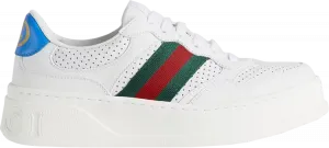 Кроссовки Gucci Wmns Chunky GG Web Sneaker White Blue, белый