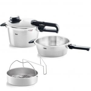 Набор скороварок Fissler Vitavit Premium из 4 предметов, серебряный