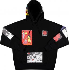 Толстовка Supreme x Toshio Saeki Hooded Sweatshirt 'Black', черный