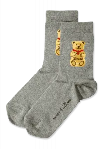 Комплект носков Lindt Teddy, 2 предмета, размер 31 - 34, серый