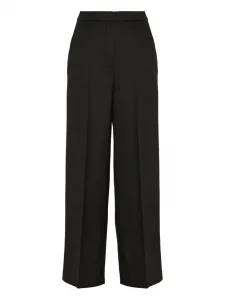 Фланелевые брюки классического кроя YVES SALOMON, черный