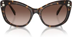 Женские квадратные солнцезащитные очки Swarovski SK6020, Black/Dark Grey