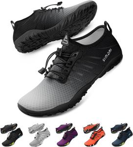 Водные туфли SIMARI для женщин и мужчин - Босоножки с быстрым высыханием, Легкие плавательные тапочки для серфинга, плавания, пляжного спорта, каякинга, дайвинга, Противоскользящий дизайн, черный