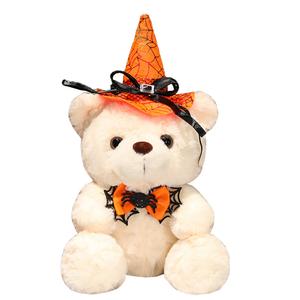 Милый плюшевый мишка призрак тыква с ведьмовской шляпой на хэллоуин, плюшевая игрушка кукла, высота 28см MENGMENGBUNNY, оранжевый