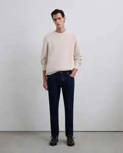 Мужской джемпер из органического хлопка с круглым вырезом Scalpers, кремовый