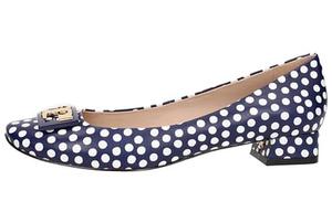 Туфли на высоком каблуке женские синие Tory Burch