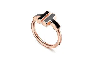 TIFFANY & CO. Кольца Onyx 18K Rose Gold женские Black/Rose Gold