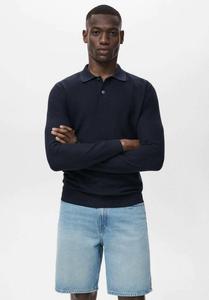 Топ Mango Long sleeved top, Dark Blue