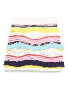 MSGM Kids юбка в технике кроше, белый