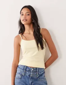 Топ без рукавов JDY пахтового цвета с бретелями