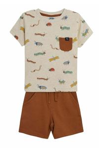 Футболка с принтом SET JoJo Maman Bébé, бежевый