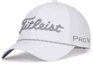 Мужская кепка для гольфа Titleist Tour Breezer, белый/серый