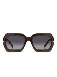Солнцезащитные очки в квадратной оправе BOSS, коричневый