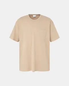 Мужская однотонная футболка с круглым вырезом Emidio Tucci, коричневый