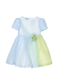 Платье с аппликацией в виде цветов Mi Mi Sol, синий