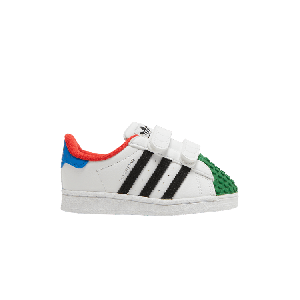 Кроссовки adidas LEGO x Superstar CF I 'White Yellow Green', белый