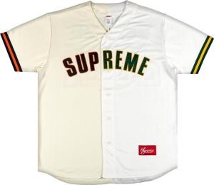 Футболка Supreme Don't Hate Baseball Jersey 'Natural', белый