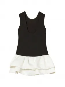 Платье без рукавов с оборками Twinset Kids, черный