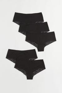 Комплект трусов, 5 шт, H&M Hipster, черный