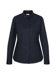 Приталенная блузка-рубашка черного цвета Seidensticker